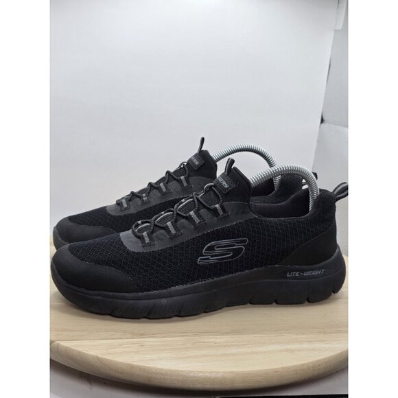 Skechers Sport Men's size 7 Summits Black Casual Memory Foam Slip On - Picture 1 of 8